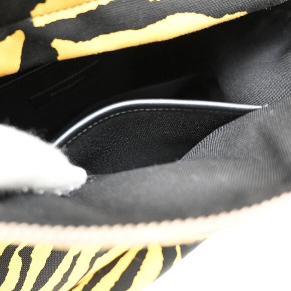 Saint Laurent Logo Zebra Backpack Bag Canvas Leather Yellow Black 85RL233 - Picture 14 of 16
